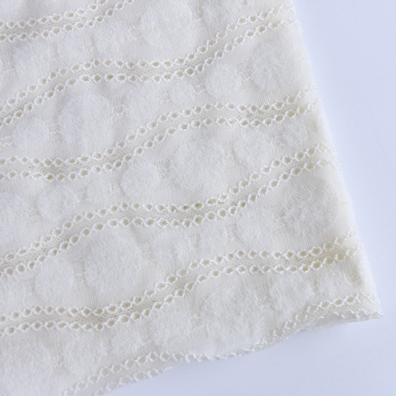 Dress Geometric Wave Lace Fabric for Women's Wear Wholesale Supplier 13